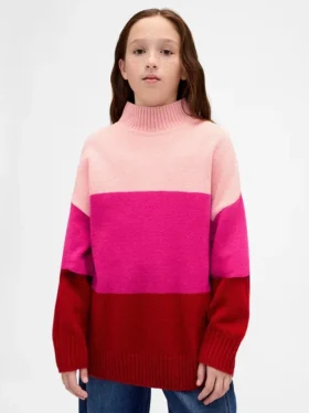 Kinder-Pullover „CashSoft Stripe“ in Tunika-Länge