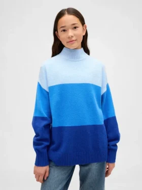 Kinder-Pullover „CashSoft Stripe“ in Tunika-Länge