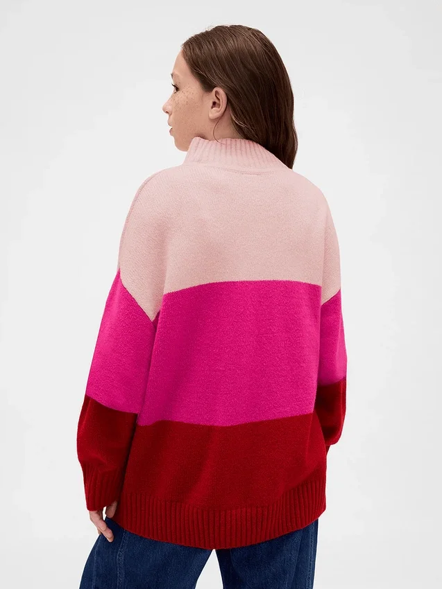 Kinder-Pullover „CashSoft Stripe“ in Tunika-Länge