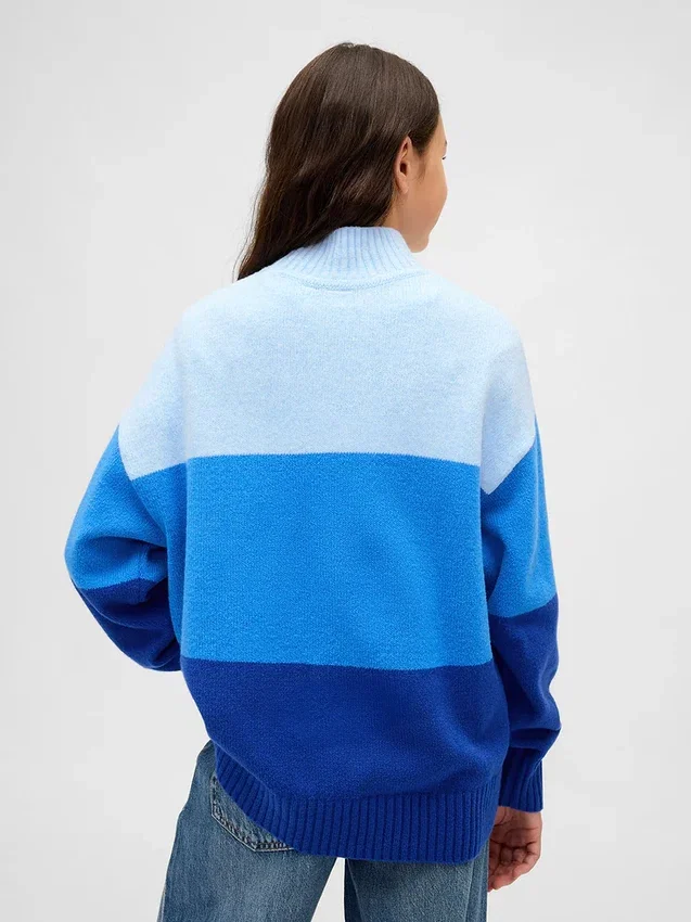Kinder-Pullover „CashSoft Stripe“ in Tunika-Länge