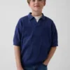 Kinder-Pullover-Hemd mit Johnny-Kragen und Karomuster