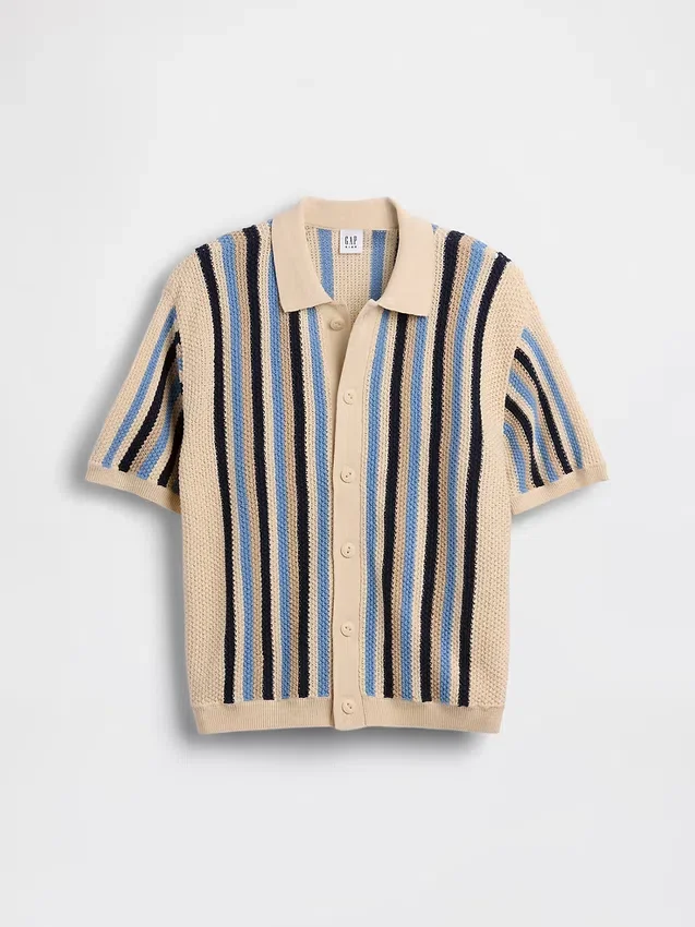 Kinder-Pullover mit Häkelstreifen