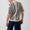 Kinder-Pullover mit Häkelstreifen