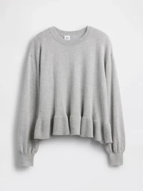 Kinder-Pullover mit lockerem Peplum-Schnitt