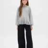 Kinder-Pullover mit lockerem Peplum-Schnitt