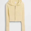 Kinder-Pullover mit Reißverschluss im Zopfmuster