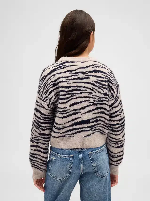 Kinder-Pullover mit Rundhalsausschnitt in lockerer Passform