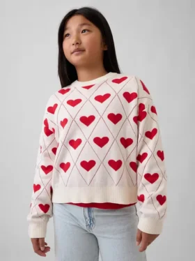 Kinder-Pullover mit Rundhalsausschnitt und lässigem Grafikprint