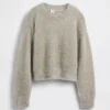 Kinder-Pullover mit Rundhalsausschnitt und Metallic-Eyelash-Effekt
