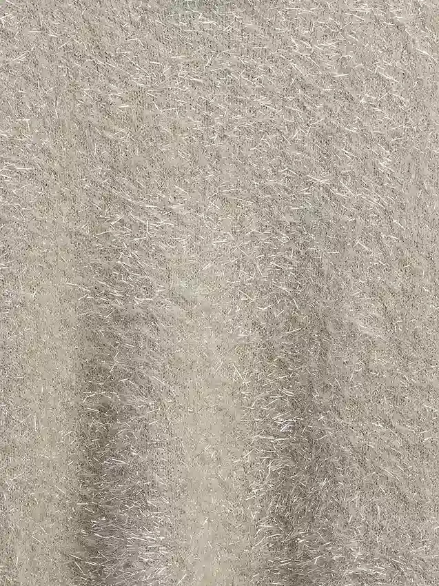 Kinder-Pullover mit Rundhalsausschnitt und Metallic-Eyelash-Effekt