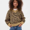 Kinder-Pullover mit V-Ausschnitt und kastenförmigem Schnitt