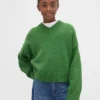 Kinder-Pullover mit V-Ausschnitt und kastenförmigem Schnitt