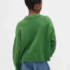 Kinder-Pullover mit V-Ausschnitt und kastenförmigem Schnitt