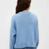 Kinder-Pullover mit V-Ausschnitt und kastenförmigem Schnitt