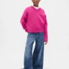 Kinder-Pullover mit V-Ausschnitt und kastenförmigem Schnitt