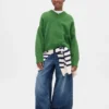 Kinder-Pullover mit V-Ausschnitt und kastenförmigem Schnitt