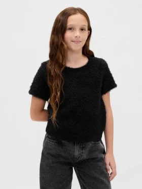 Kinder-Pullover mit Zopfmuster