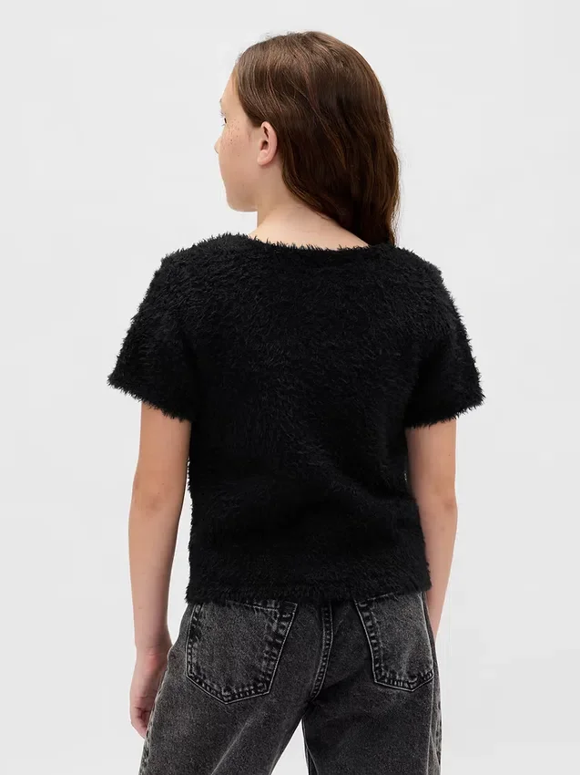 Kinder-Pullover mit Zopfmuster