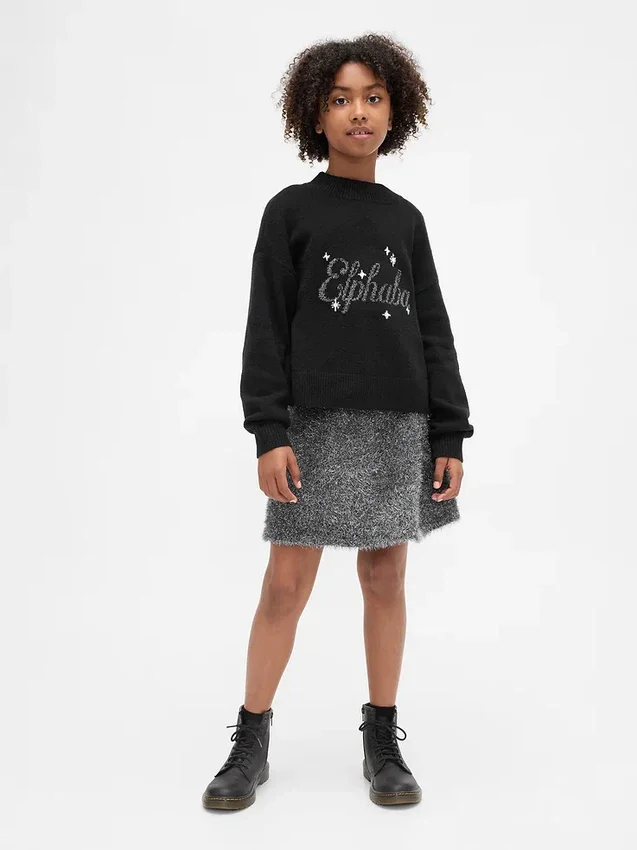 Kinder-Pullover-Röck „Wicked Tinsel Eyelash“