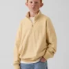 Kinder-Pullover „Vintagesoft“ aus Frottee mit halbem Reißverschluss und lockerer Passform