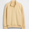 Kinder-Pullover „Vintagesoft“ aus Frottee mit halbem Reißverschluss und lockerer Passform