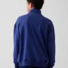 Kinder-Pullover „Vintagesoft“ aus Frottee mit halbem Reißverschluss und lockerer Passform