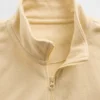 Kinder-Pullover „Vintagesoft“ aus Frottee mit halbem Reißverschluss und lockerer Passform