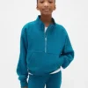 Kinder-Pullover „Vintagesoft“ mit halbem Reißverschluss