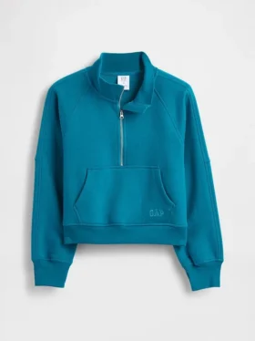 Kinder-Pullover „Vintagesoft“ mit halbem Reißverschluss
