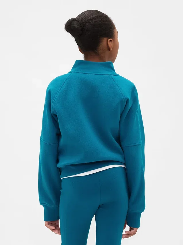 Kinder-Pullover „Vintagesoft“ mit halbem Reißverschluss