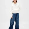Kinder-Pullover „Vintagesoft“ mit halbem Reißverschluss