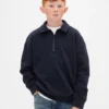 Kinder-Pullover „Vintagesoft“ mit Viertelreißverschluss