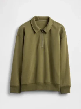 Kinder-Pullover „Vintagesoft“ mit Viertelreißverschluss