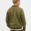 Kinder-Pullover „Vintagesoft“ mit Viertelreißverschluss