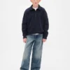 Kinder-Pullover „Vintagesoft“ mit Viertelreißverschluss