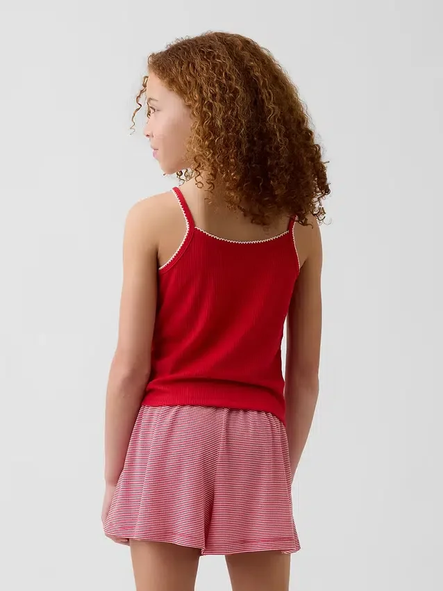 Kinder-Pyjama-Oberteil aus recyceltem Rippstrick