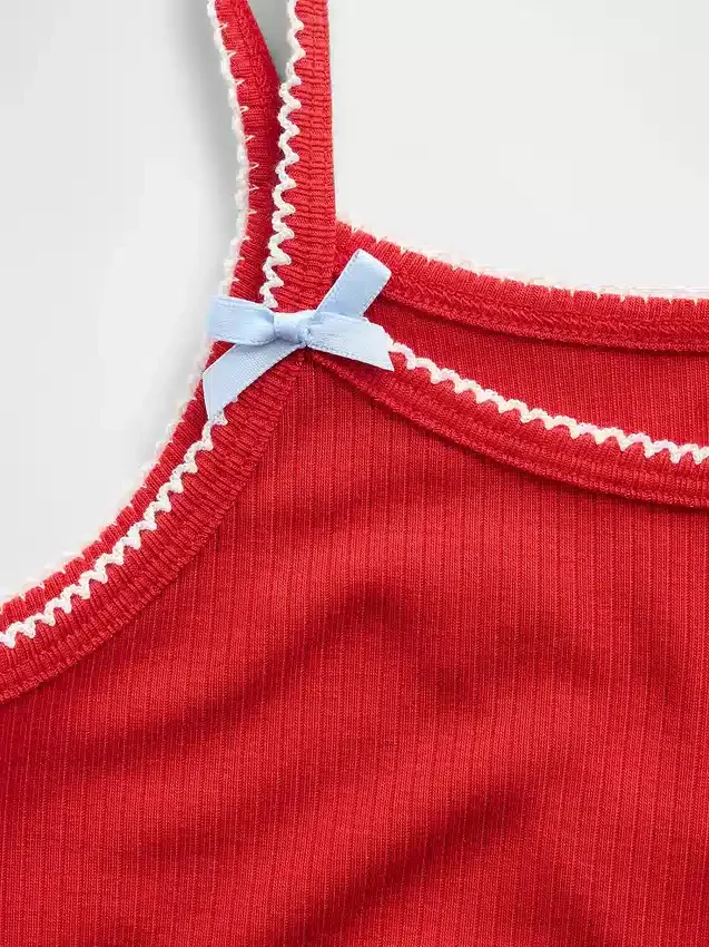 Kinder-Pyjama-Oberteil aus recyceltem Rippstrick