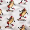 Kinder-Pyjama-Set aus gebürsteter Bio-Baumwolle mit Hot-Dog-Motiv als Shorts