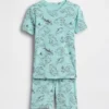 Kinder-Pyjama-Set aus gebürsteter Bio-Baumwolle mit Piratenkarte in Form einer Karte