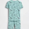 Kinder-Pyjama-Set aus gebürsteter Bio-Baumwolle mit Piratenkarte in Form einer Karte