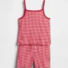 Kinder-Pyjama-Set aus gebürsteter Bio-Baumwolle mit Top und Shorts