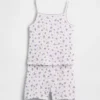 Kinder-Pyjama-Set aus gebürsteter Bio-Baumwolle mit Top und Shorts