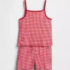 Kinder-Pyjama-Set aus gebürsteter Bio-Baumwolle mit Top und Shorts