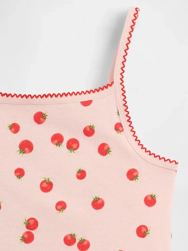 Kinder-Pyjama-Set aus gebürsteter Bio-Baumwolle mit Top und Shorts