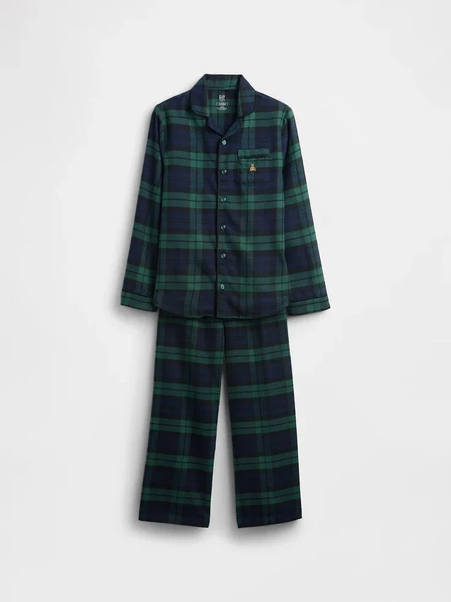 Kinder-Pyjama-Set aus recyceltem Flanell