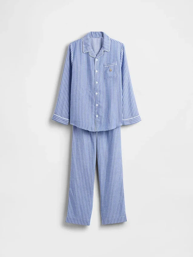 Kinder-Pyjama-Set aus recyceltem Flanell