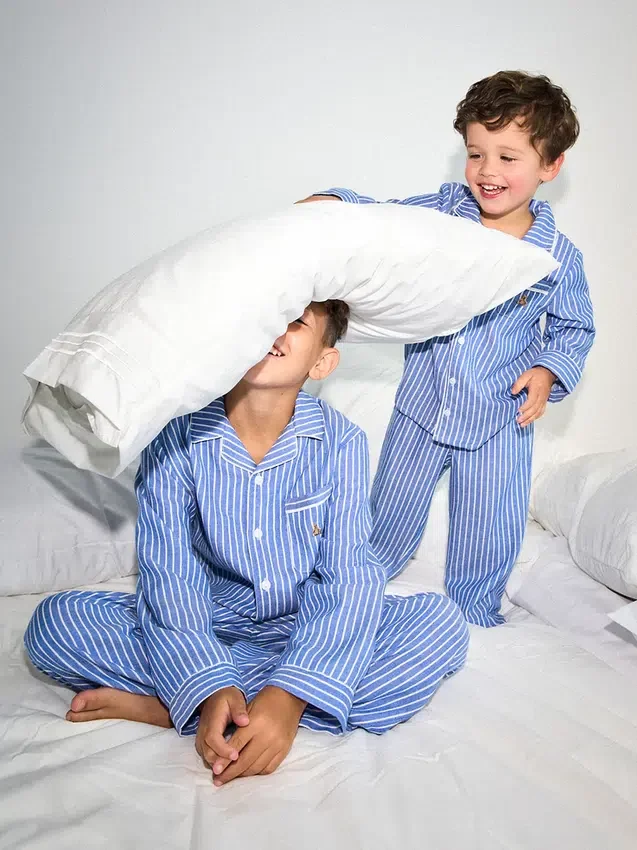 Kinder-Pyjama-Set aus recyceltem Flanell