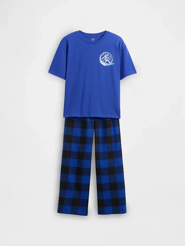 Kinder-Pyjama-Set aus recyceltem Material