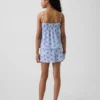 Kinder-Pyjama-Set aus recyceltem Material mit Rüschen-Top und Shorts