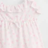 Kinder-Pyjama-Set aus recyceltem Material mit Rüschen-Top und Shorts